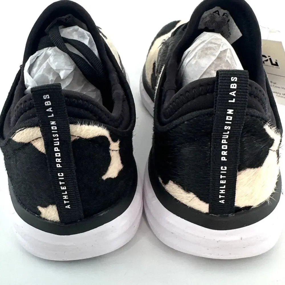 APL Women's Deep Brown White Cow Iconic Phantom Sneakers Size 6.5